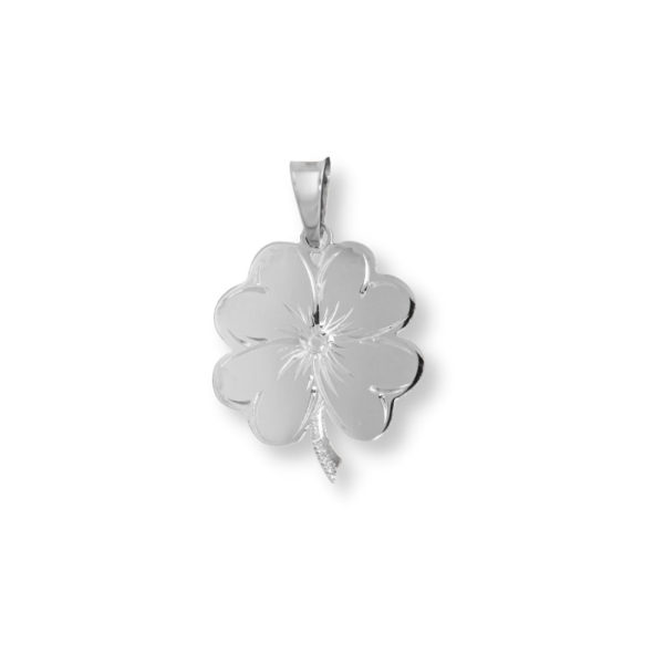 silver pendant 4 leaf clover