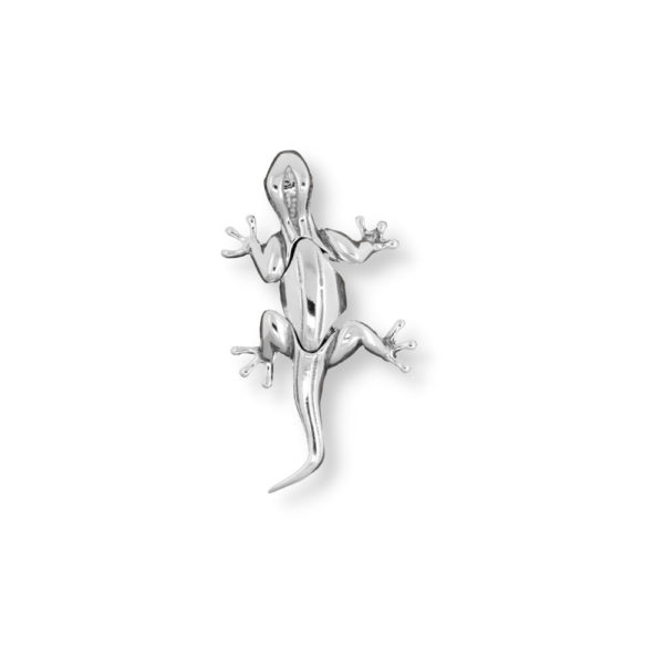 silver pendant lizard