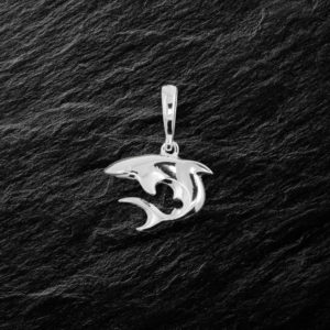 silver pendant shark