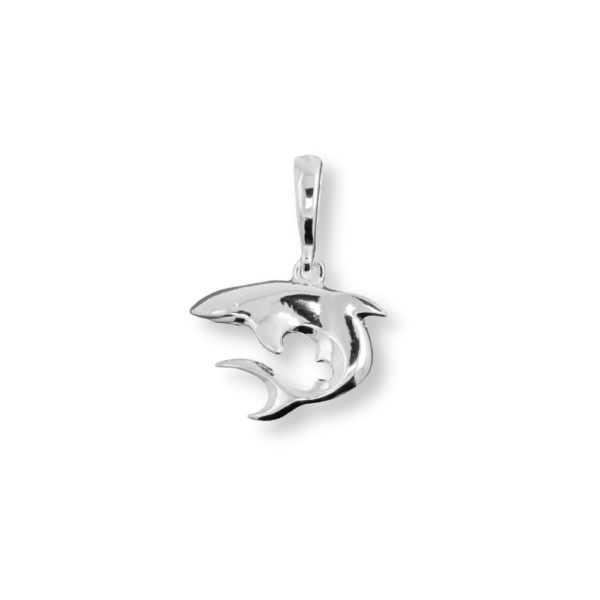 silver pendant shark